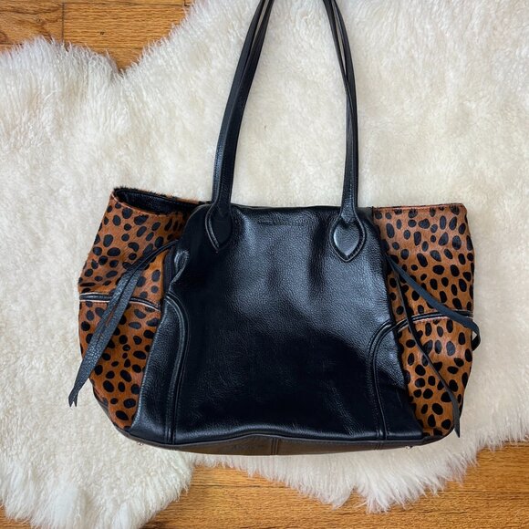 Aimee Kestenberg Chelsea Novelty Tote Bag - Honey Cheetah Calf Hair - Picture 4 of 8